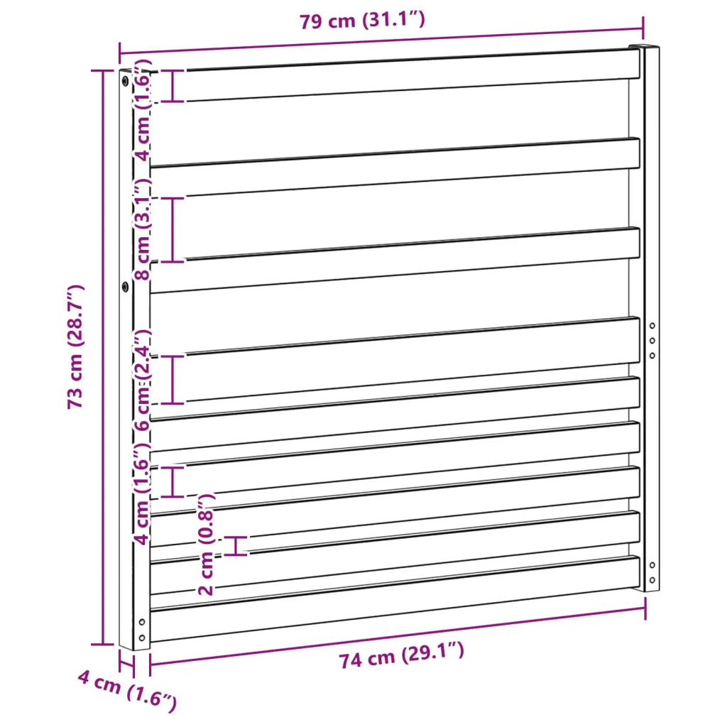 Modulo Braccioli 2 pz Bianco 79 x 4 x 73 cm 901589