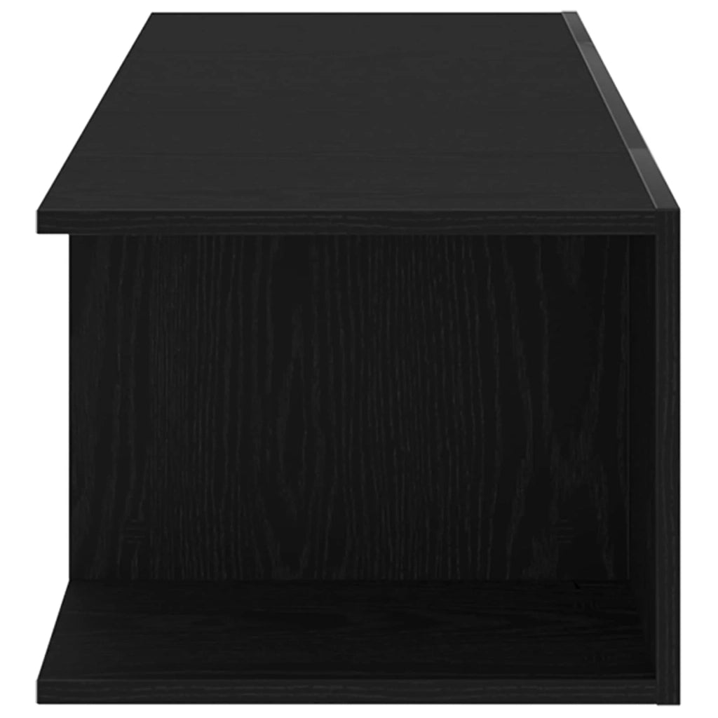 Mobile TV Rovere Nero 90 x 39 x 30 cm Legno multistrato 862562
