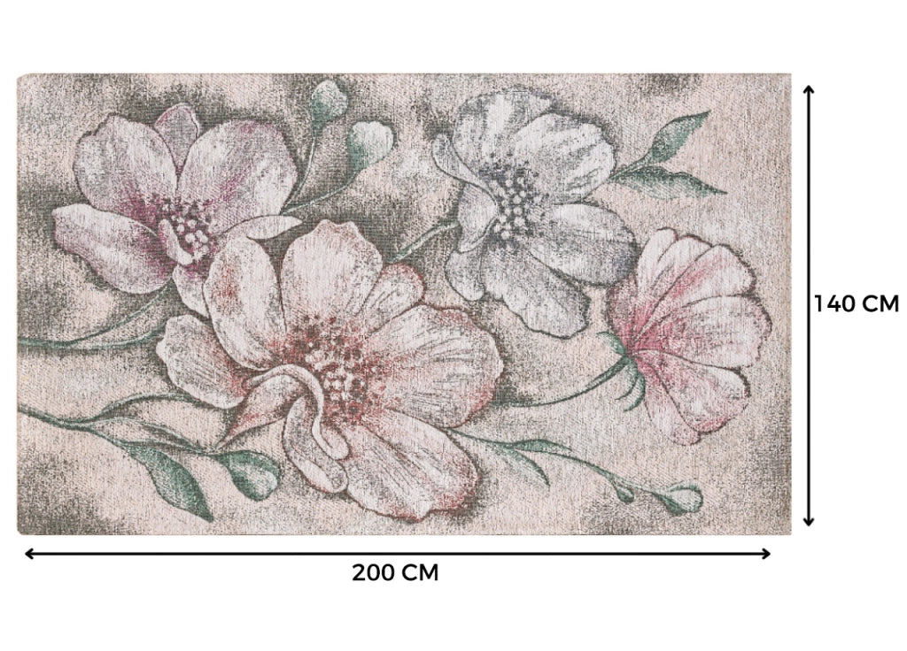 Tappeto Salotto Velour Antiscivolo Disegno Asturia By Suardi - 140x200 - Multicolor