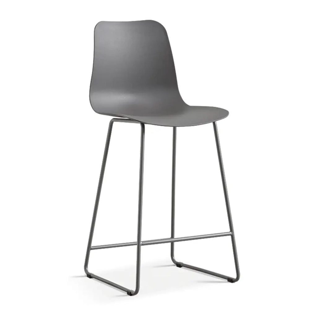 Sedia da bancone MARIO – PP grigio – Design moderno H100,5 cm