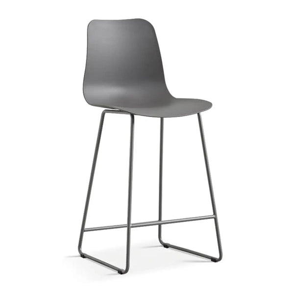 Sedia da bancone MARIO – PP grigio – Design moderno H100,5 cm
