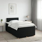 Letto box spring con materasso Nero 120 x 200 cm Tessuto 3451442