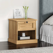 Comodino VIGO 42x35x42 cm in Legno Massello di Pino 353154