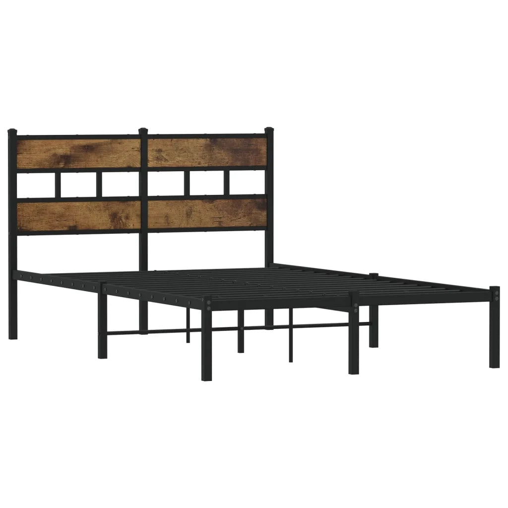 Giroletto senza Materasso in Metallo-Struttura Letto Rovere Fumo 120x190 cm