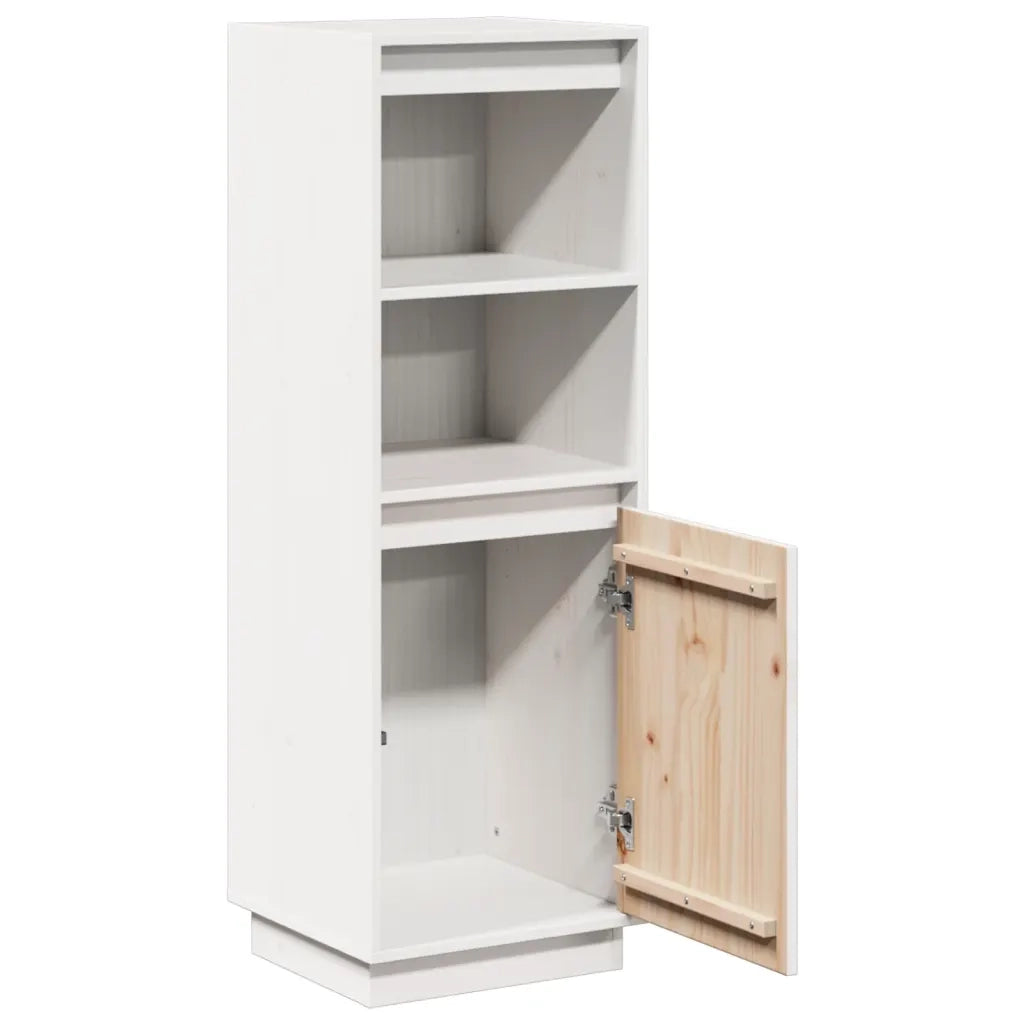 Credenza Bianca 37x34x110 cm in Legno Massello di Pino cod mxl 12598