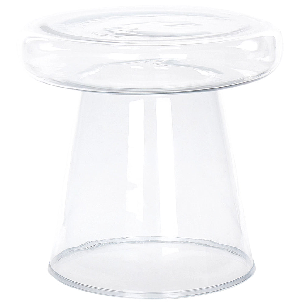 Tavolino di vetro trasparente design elegante vintage retrò