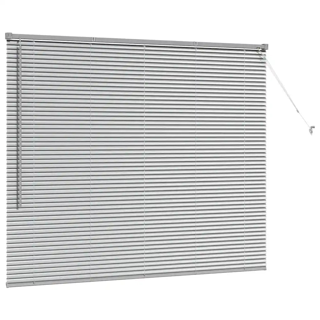 vidaXL Tenda per Finestra con tende Manuale Argento Alluminio