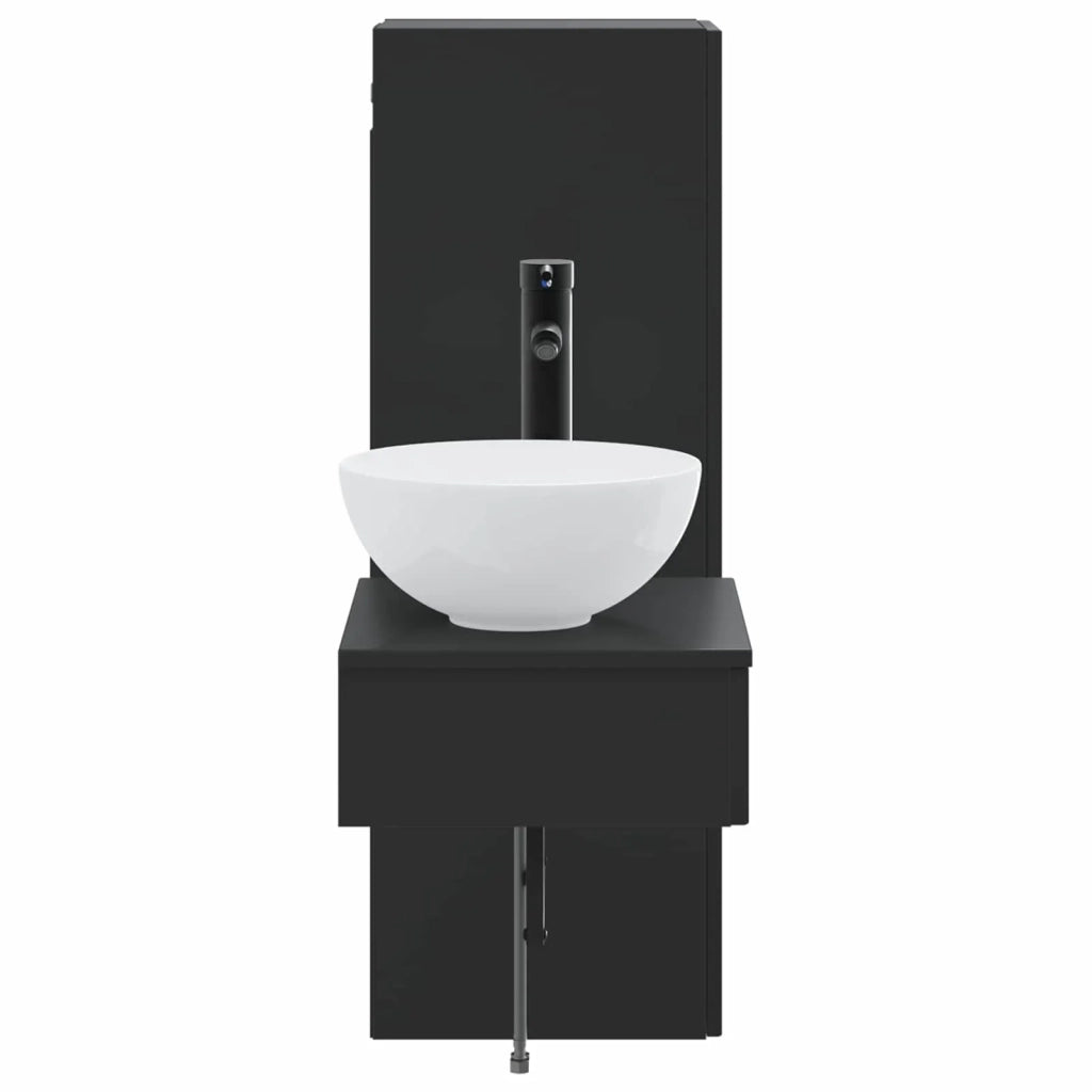 Set di mobili per il bagno 2 pz Nero 33 x 34,5 x 100 cm 3406094
