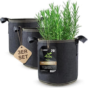 Sacchetto per piante in tessuto - Alternativa salutare - 3 pacchi - 20 litri