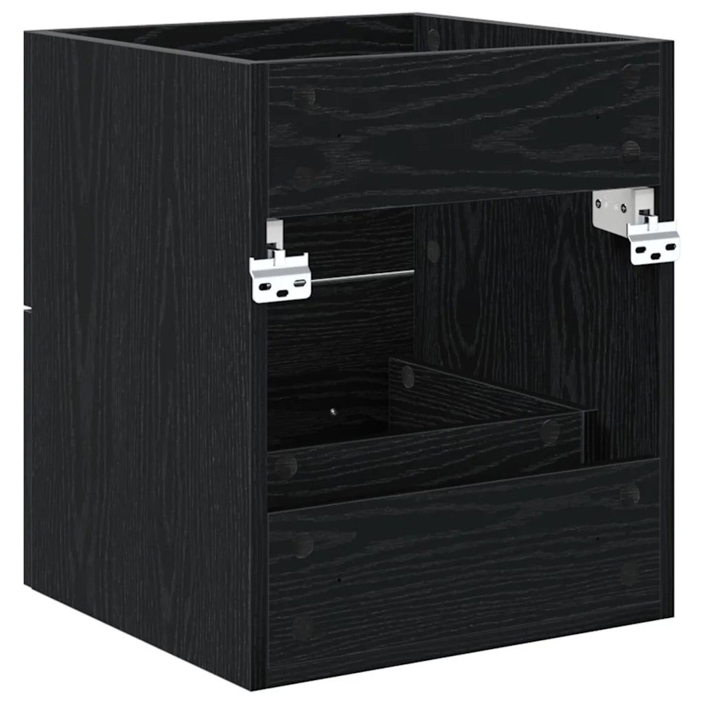 Armadio sottolavello con cassetto Rovere Nero 38,5 x 41 x 48 cm 880452