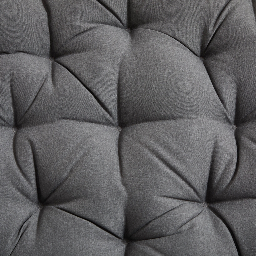 Poltrona Papasan Girevole in Rattan ¨C MINIMAL ¨C con Cuscino Grigio, Marrone