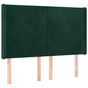 Testiera | Testata ad Orecchio Verde Scuro 147x23x118/128cm in Velluto