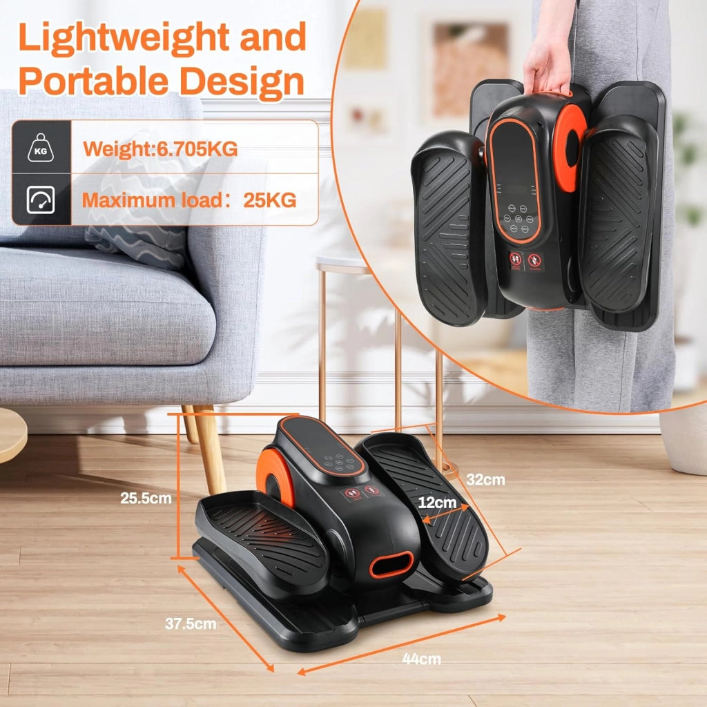 Trainer ellittico elettrico sotto scrivania con telecomando Trainer ellittico Pedal Trainer Trainer per gambe Stepper a velocità regolabile per Home Office Adolescenti per anziani e adulti