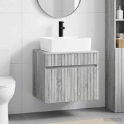 Set di mobili per il bagno Sonoma grigio Legno ingegnerizzato 3404296
