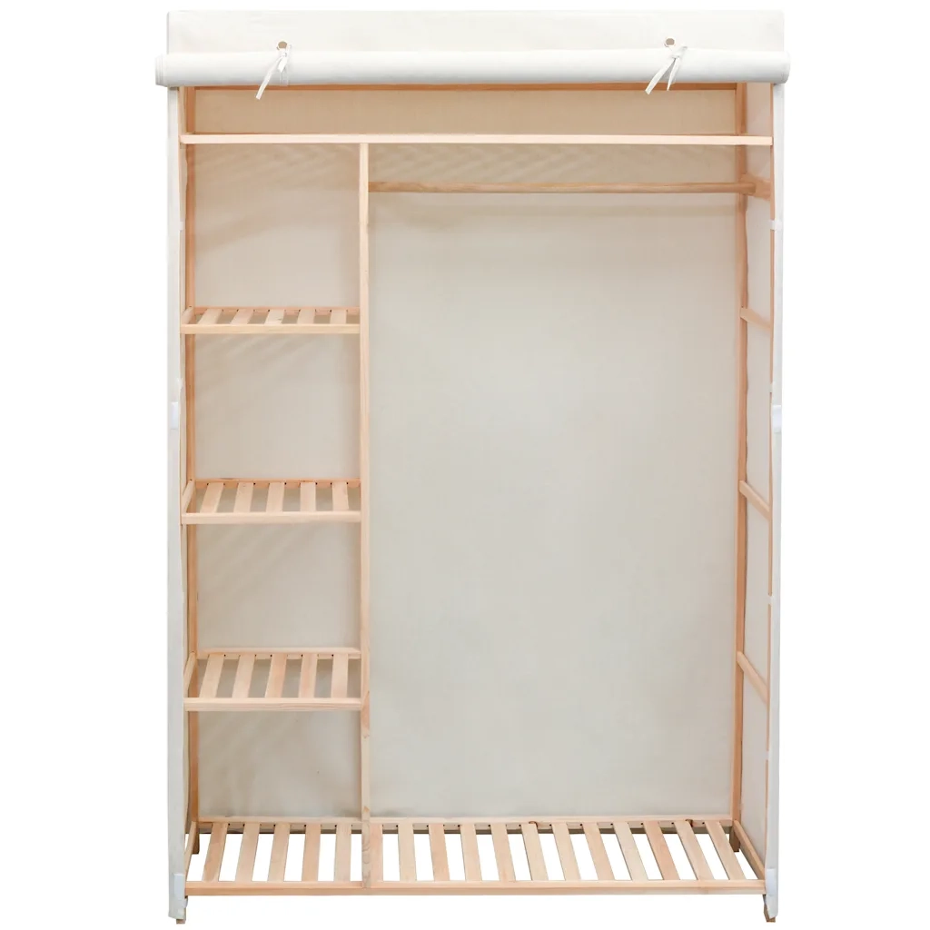Armadio in Stoffa e Legno di Pino 110x40x170 cm CFW5360663