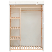 Armadio in Stoffa e Legno di Pino 110x40x170 cm CFW5360663