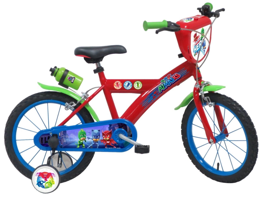 PJ MASKS 16” POWER UP bicicletta per bambini, adatta a bambini tra i 4 e i 6 anni, per altezza tra 100 e 120 cm, con c