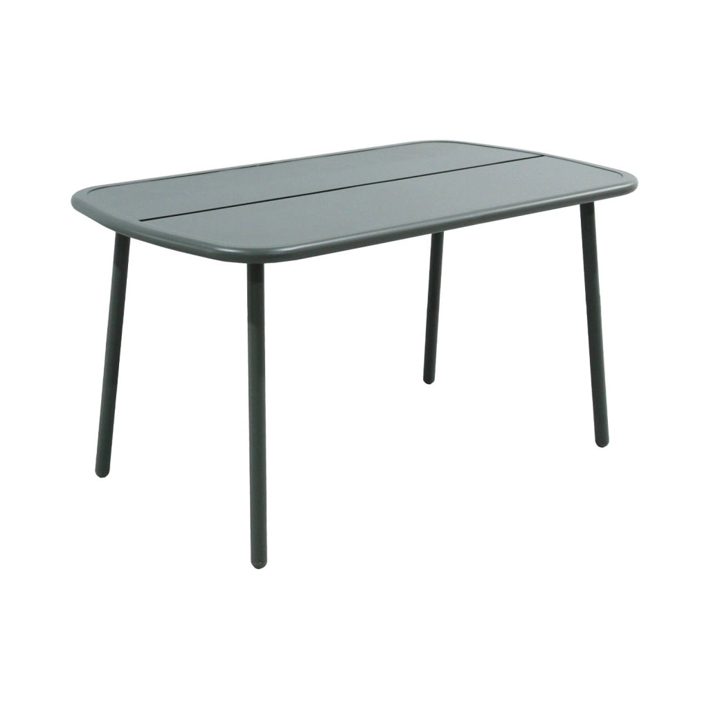 Tavolo da giardino in alluminio, 4-6 posti, verde kaki