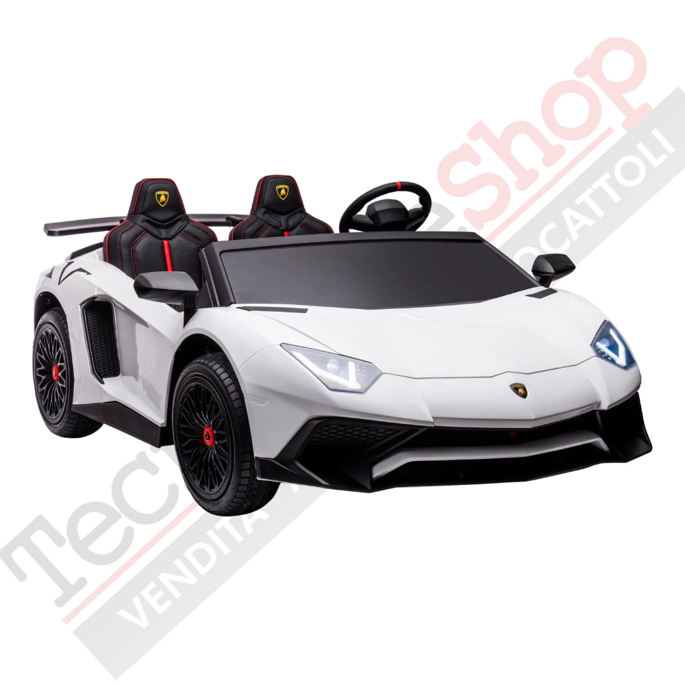 Tecnobike Shop - Auto Elettrica per Bambini Lamborghini SVJ 24V Full- 2 Posti Big - Bianco