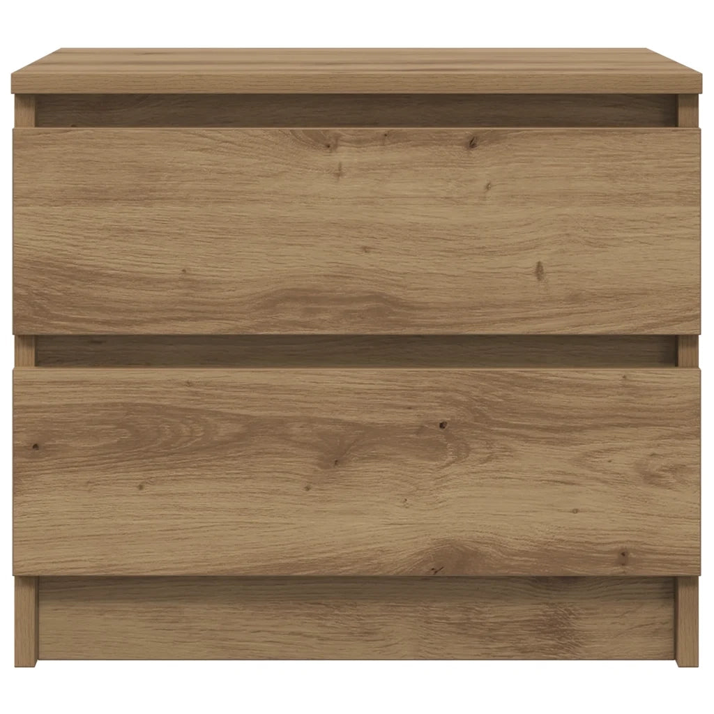 Comodino Rovere Artigianale 50x40x43.5 cm in Legno Multistrato 856520