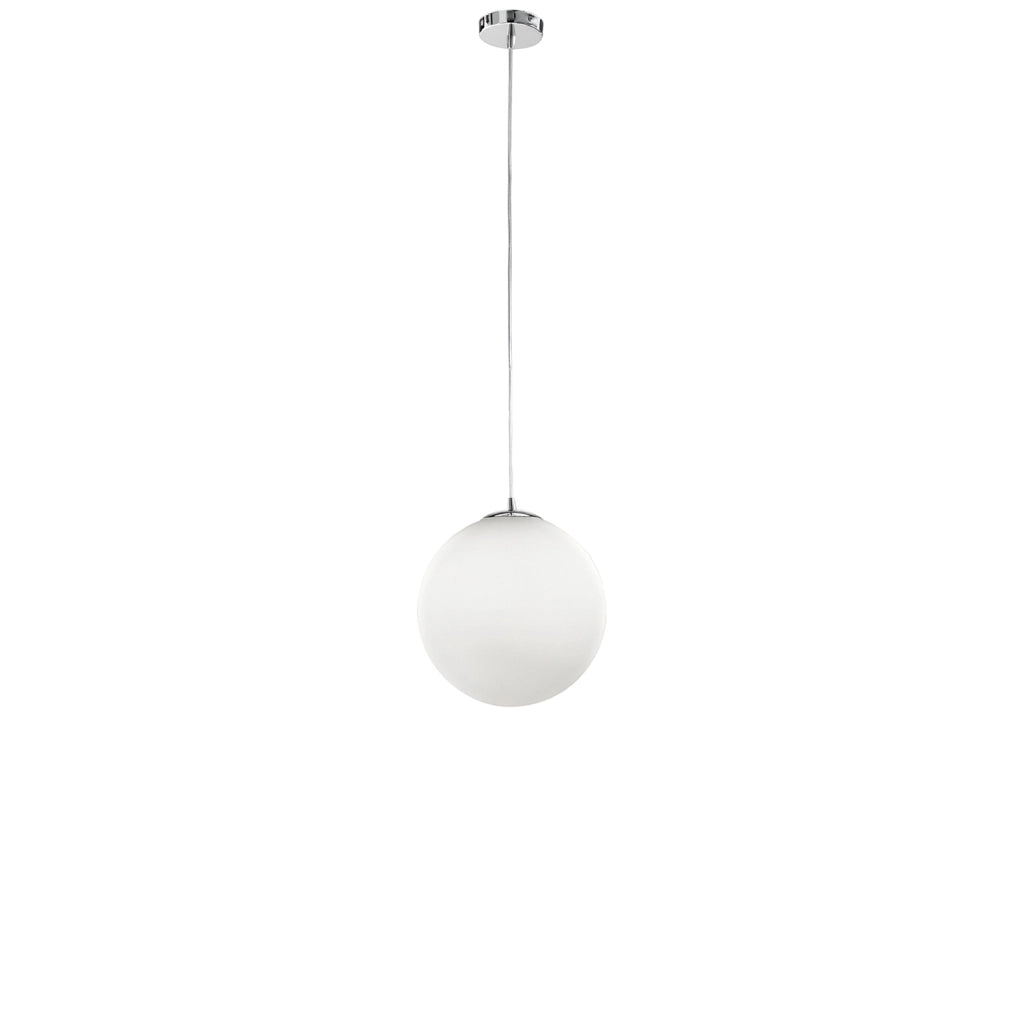 Sospensione Contemporanea Grape Metallo Vetro Bianco 1 Luce E27