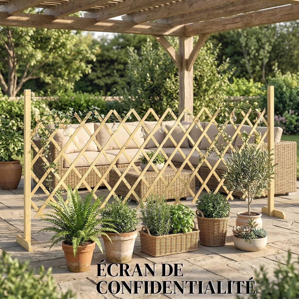 Barriera per Bambini in Legno Pino ¨C zephmum ¨C Naturale 180x30x90 cm