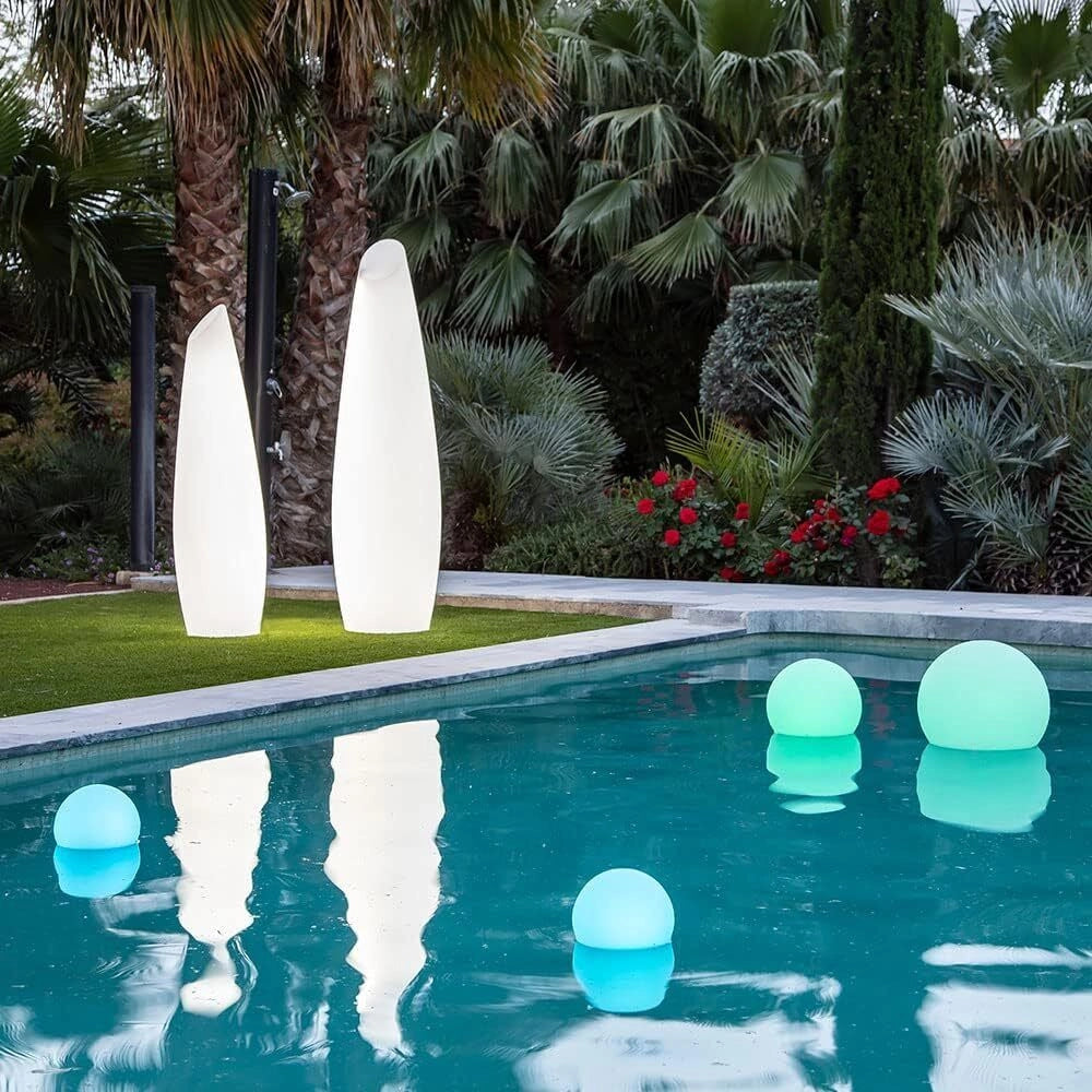 New Garden LUMBL040FTNW Buly 30 Lampada Sfera LED Solare Galleggiante RGBW IP68 Telecomando colore Bianco