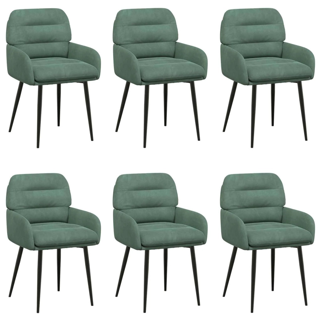 Sedie da pranzo 6 pcs Velluto (V) Verde Mare 59 x 59,5 x 90 cm 3428256