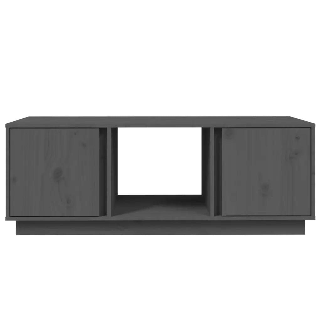 Tavolino da Salotto Grigio 110x50x40 cm Legno Massello di Pino 814426