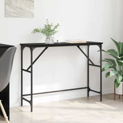 Tavolo consolle Rovere Nero 100 x 32 x 75 cm Legno multistrato