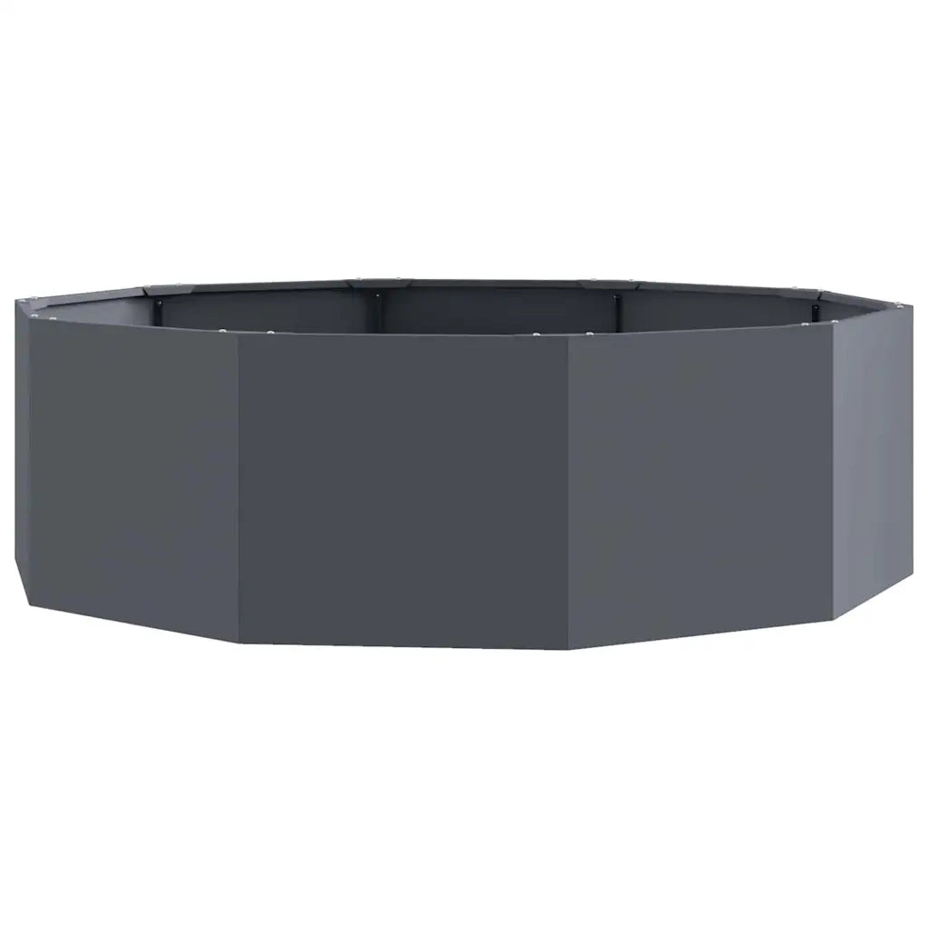 Fioriera Antracite 120 x 120 x 35 cm Acciaio