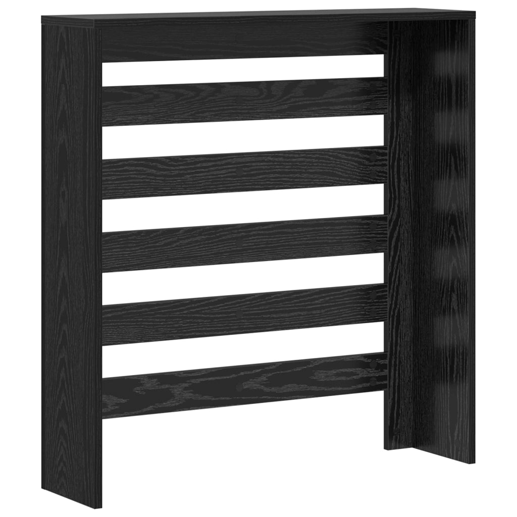 Copertura Radiatore Rovere Nero 78x20x82 cm Legno Ingegnerizzato