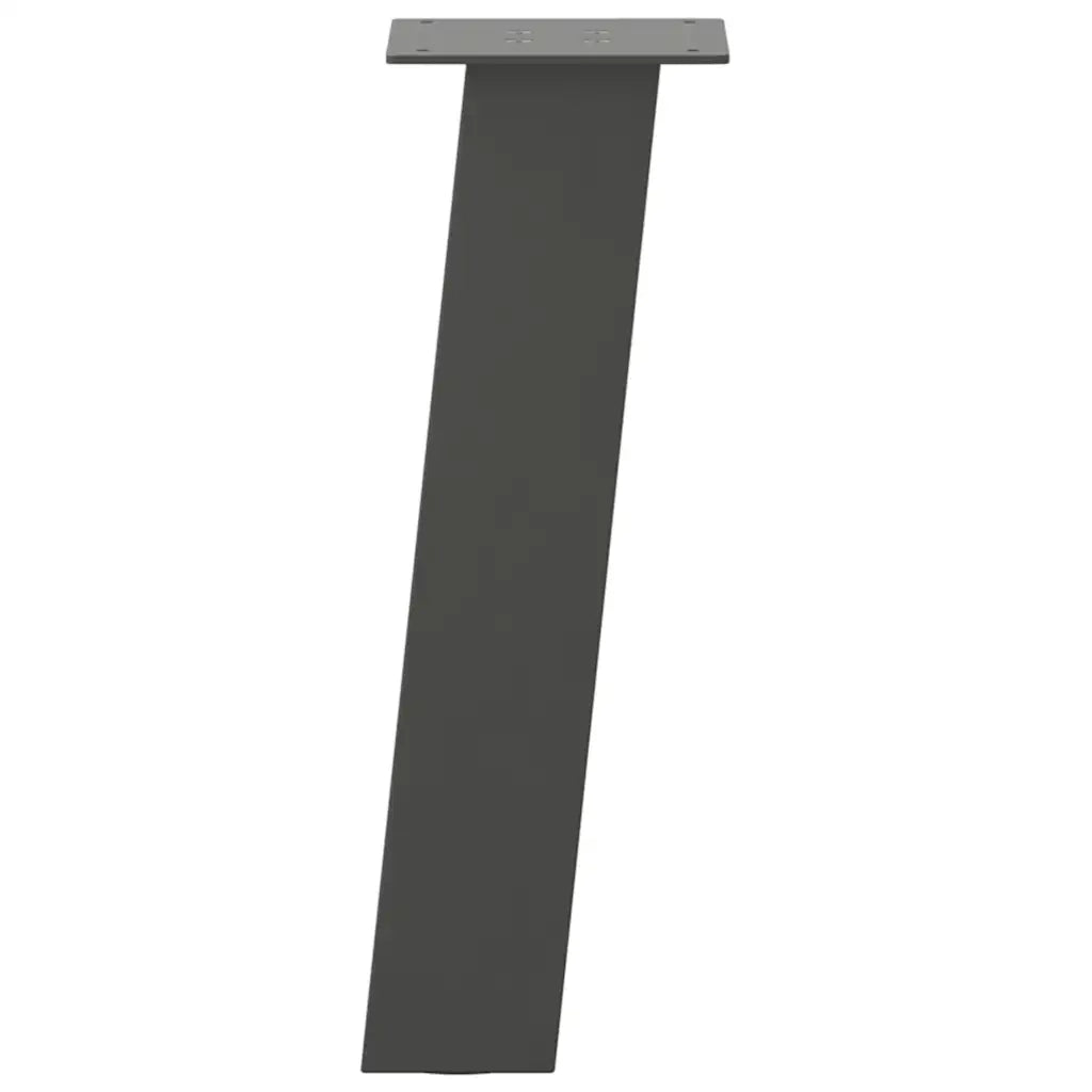 Gambe per tavolino 4 pz-Set di 4 Gamba per Tavolo Antracite 30 cm Acciaio 830379