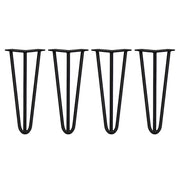 4 Gambe per Tavolo a Forcina SkiSki Legs 30,5cm Acciaio Nero 3 Rebbi 12mm
