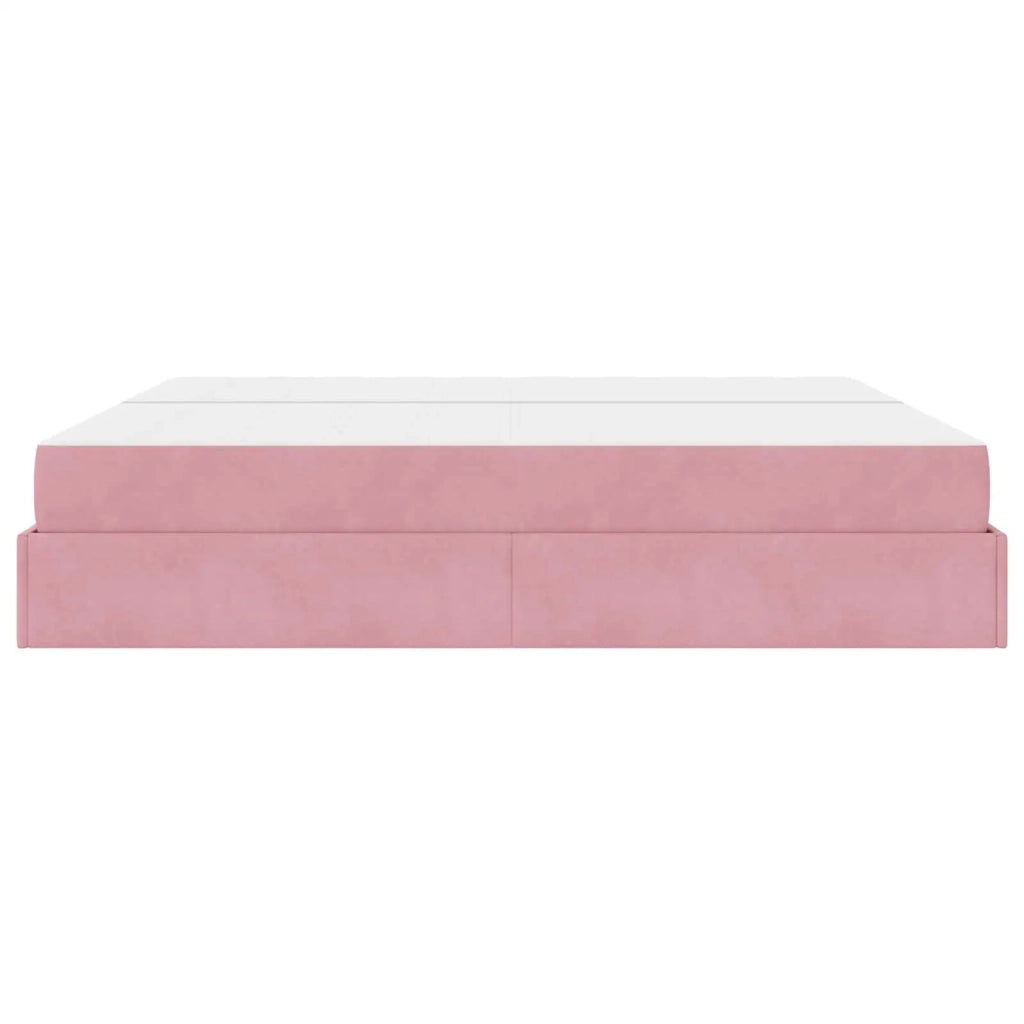 Struttura letto con materasso con materasso 2 pcs Rosa Velluto 3399587