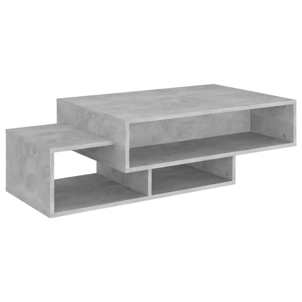 Tavolino da Salotto Grigio Cemento 105x55x32 cm in Truciolato 808526