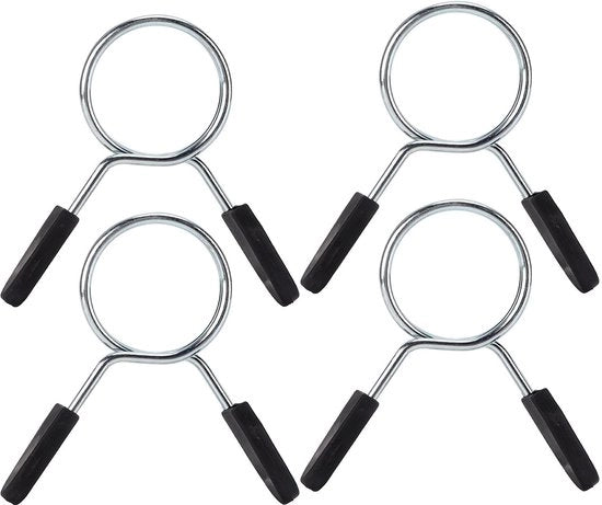 Clip di barra per halter - 4 pezzi - 48 mm Clip di molla per barra - Adatto per allenamento con halter - Resistente e duraturo - Leggero