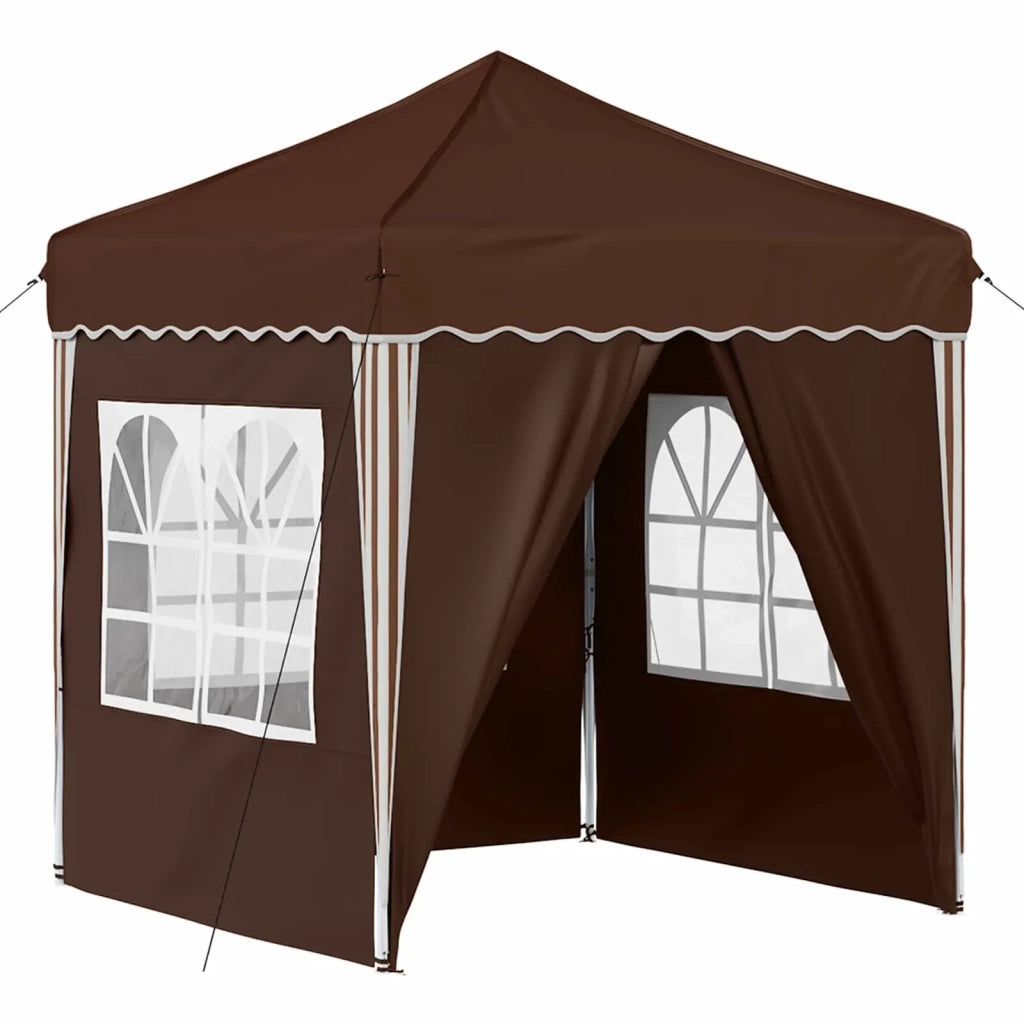Tenda per feste a pop-up-Gazebo Marrone 195 x 195 x 245 cm 172358