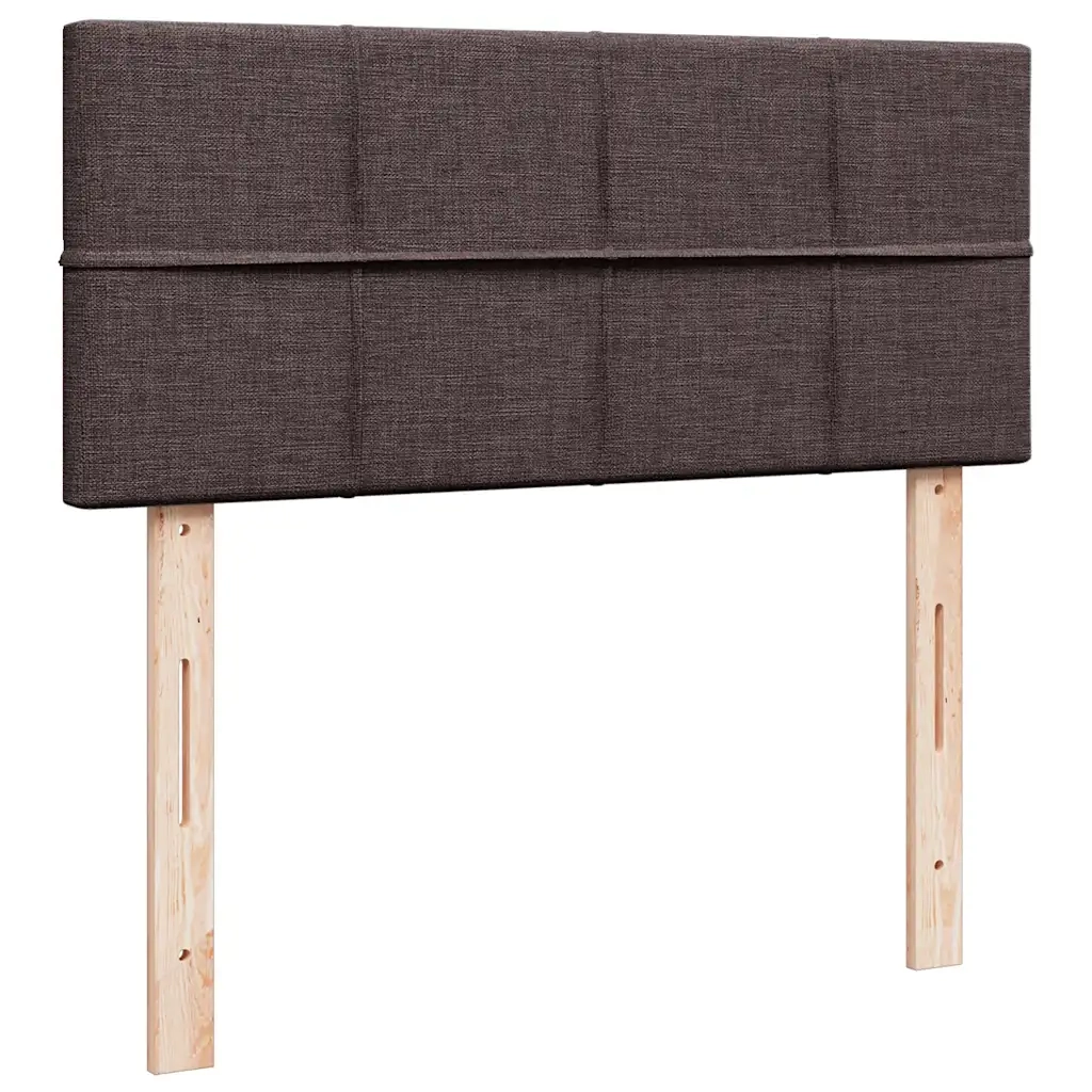 Giroletto a Molle con Materasso Marrone Scuro 120x200cm Tessuto