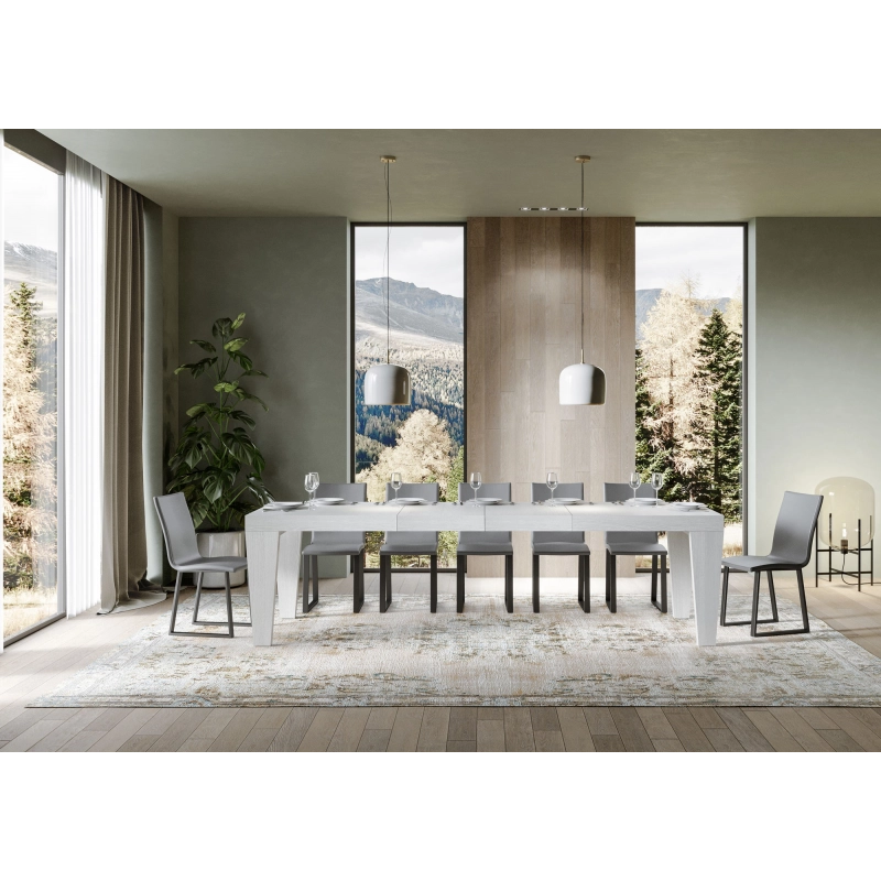 Tavolo allungabile 90x180/284 cm Spimbo Premium - Bianco Frassino