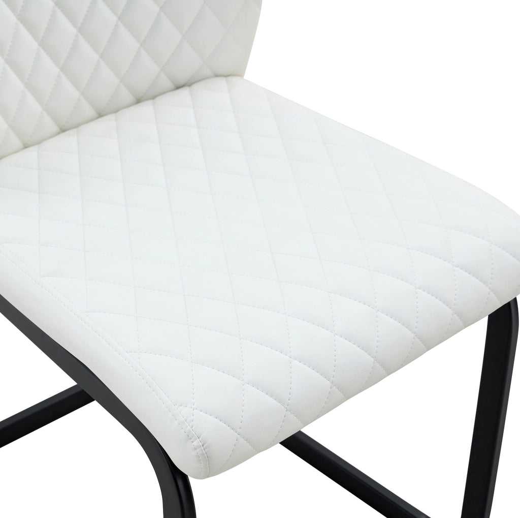 Set tavolo e sedie rotondo 60 cm MDF bianco e nero per 2 persone