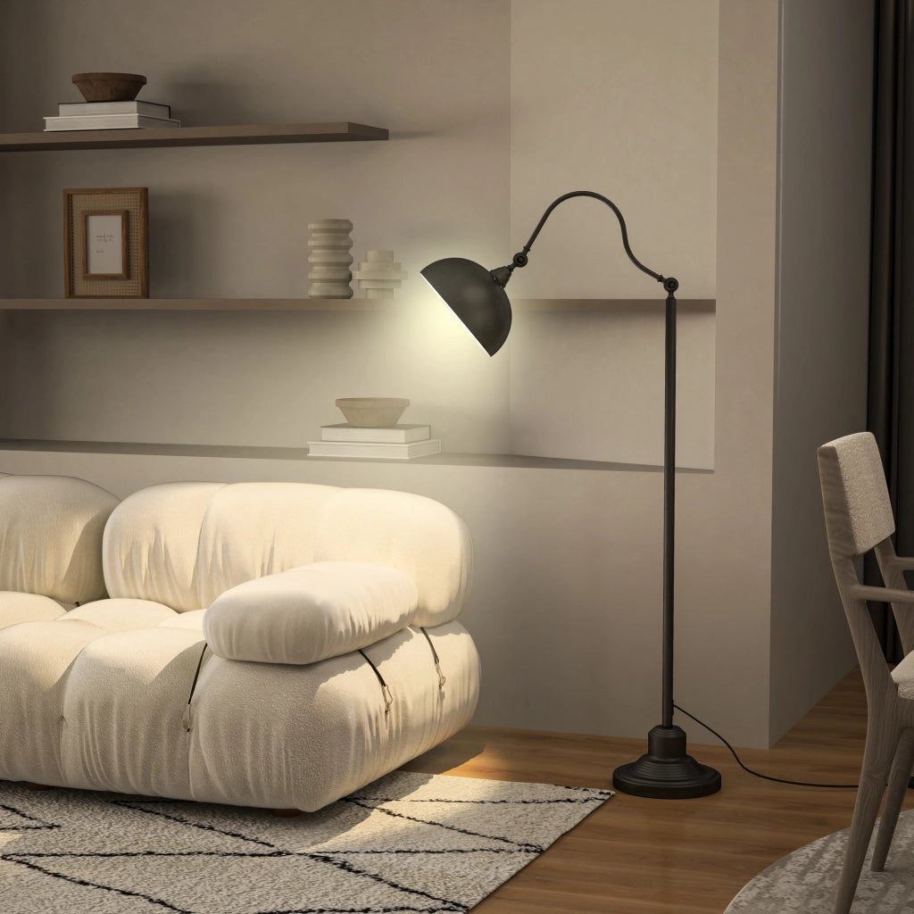 Lampada da terra a scomparsa rotante 180¡ã ¨C zephmum ¨C nero 42x25.5x152cm