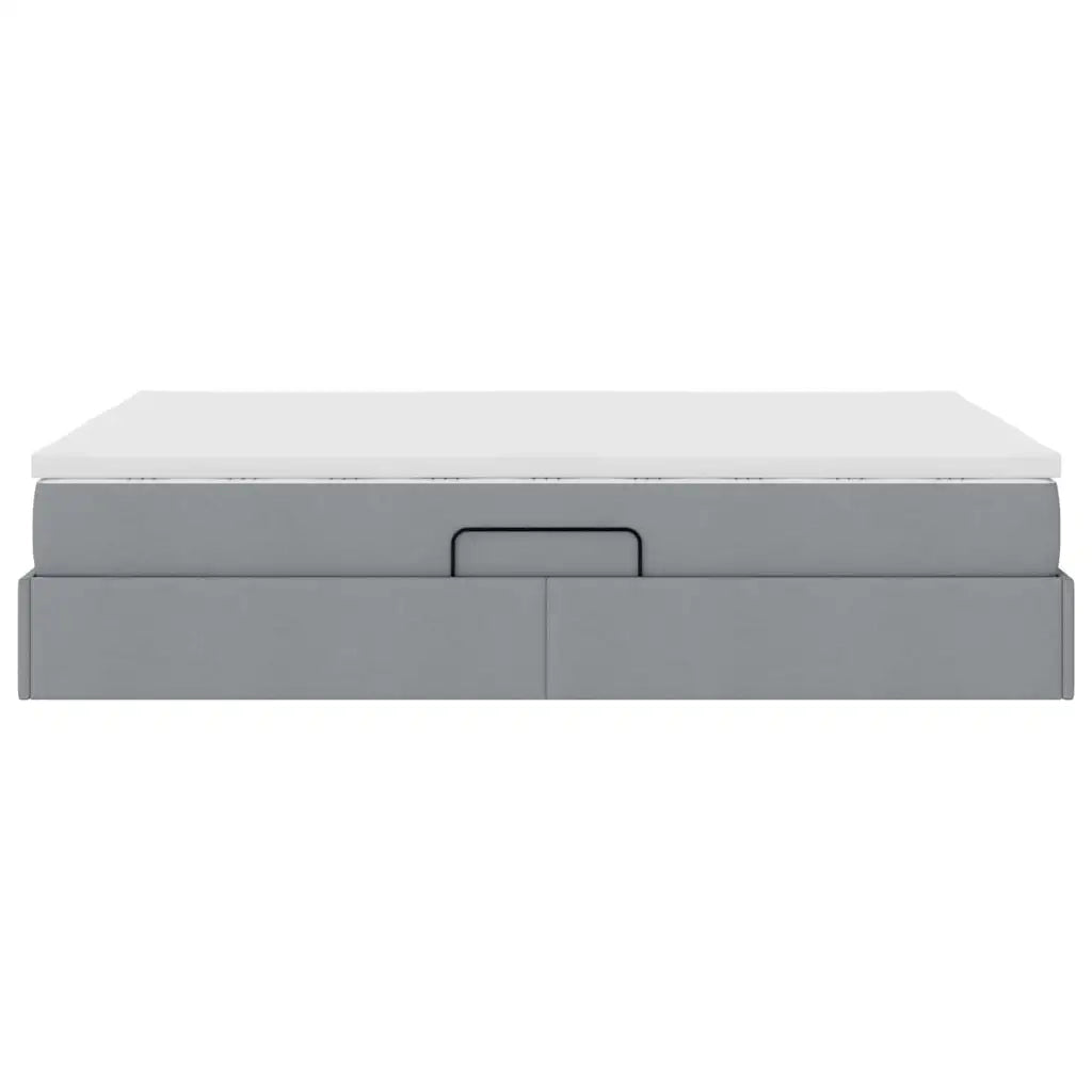 Letto con contenitore e materasso Grigio chiaro 140 x 200 cm 3370230