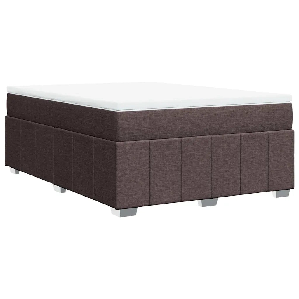 Giroletto a Molle con Materasso Marrone Scuro 140x190cm Tessuto 3285473