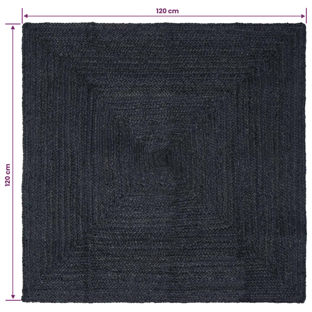 Tappeti per area Rettangolare Grigio Scuro 120 x 120 cm Juta 42010435