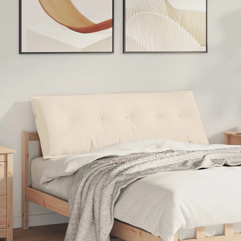 Cuscino per Schiena | Cuscino dorsale Beige 140 x 50 cm Tessuto in Microfibra