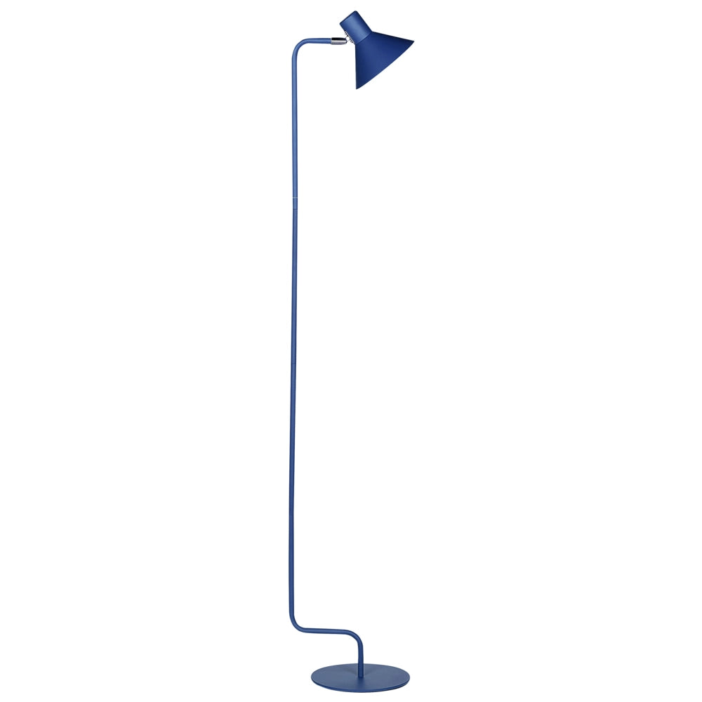 Lampada da terra in metallo blu 154 cm Paralume a cono regolabile Interruttore On-Off Camera da letto Soggiorno Casa Ufficio Illuminazione Design Industriale