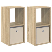 Set di 2 Comodini | Armadio da Notte | Mobiletto da notte con cassetto Rovere Sonoma 30,5 x 27 x 59,5 cm