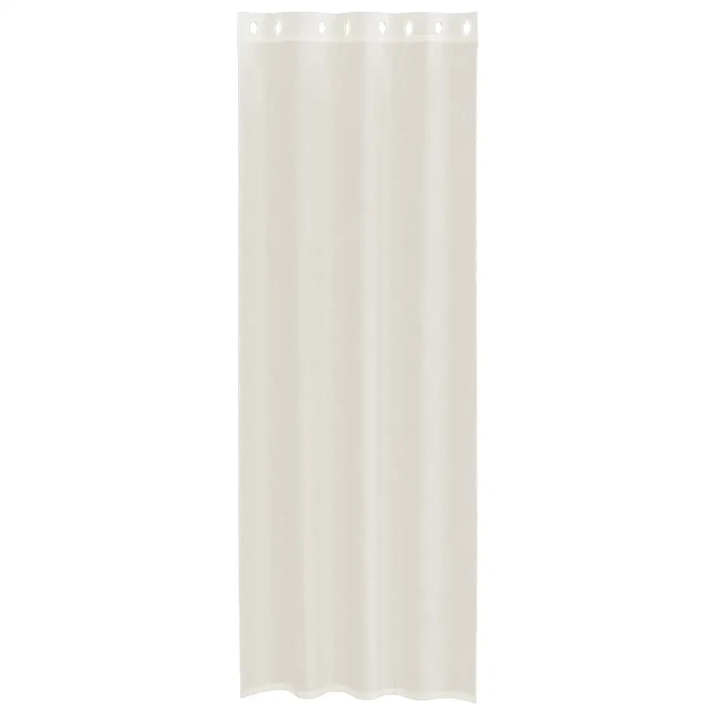 Tende in Voile con Occhielli 2 pz Crema 140x300 cm