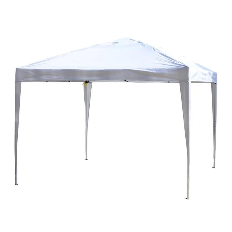 GAZEBO STRUTTURA IN ACCIAIO PIEGHEVOLE RIVESTIMENTO TESSUTO OXFORD BIANCO 3X3M